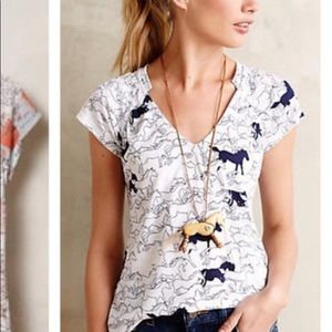 Porridge Anthropologie Animalia Horse Tee